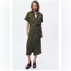 Zara Belted Midi Dress